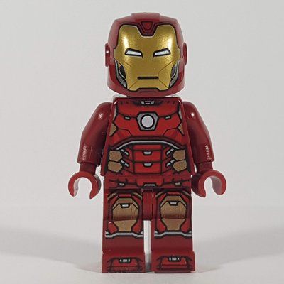 Figurine Iron Man Mark 43 Armor, Visor Printed on Helmet, Plain Trans-Clear Head du set 76167