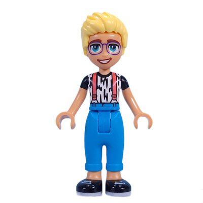Minifiguur Olly - Animal Print Shirt, Dark Azure Pants, Black Shoes uit set 42620