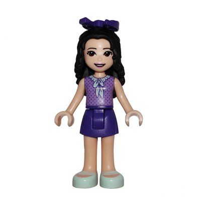 Figurine Emma - Medium Lavender Dotted Top, Dark Purple Skirt, Bow du set 41342