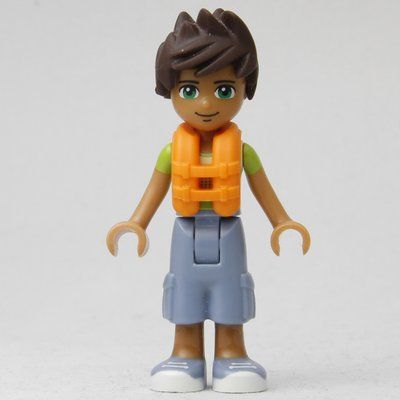 Minifigura Liam - Bright Green/Yellow Shirt, Sand Blue Trousers, Life Vest del set 41317