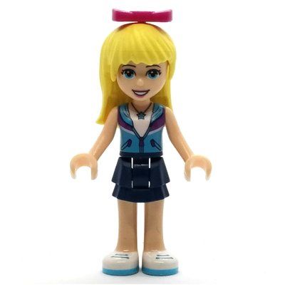 Minifigurka Stephanie - Medium Azure Top, Dark Blue Skirt, Bow z zestawu 41356