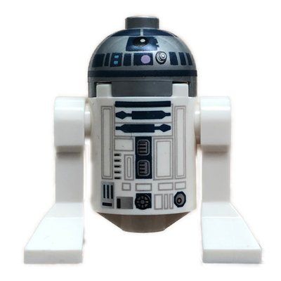 Figurine Astromech Droid, R2-D2, Flat Silver Dome, Dark Blue Print with Lavender Dots du set 75159
