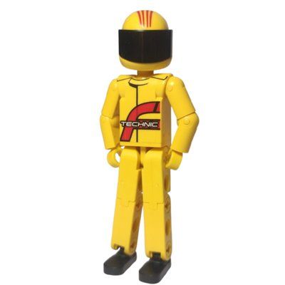 Minifigur Technic Figure Yellow Legs, Yellow Top [Power Puller Driver] - Yellow Helmet aus Set 8457