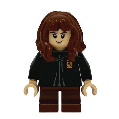 Minifigura Hermione Granger, Gryffindor Robe Closed with Crest, Short Legs del set 75978