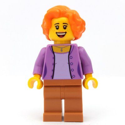 Figurine Woman, Open Medium Lavender over Lavender Shirt, Medium Nougat Legs, Orange Hair du set 60271