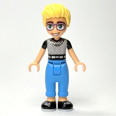 Minifigur Olly - Chainmail Print Shirt, Dark Azure Pants aus Set 42619