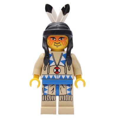 Figurine Indian - Tan Clothing, Blue Trim du set 6766