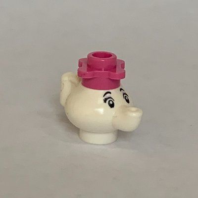 Minifigura Mrs. Potts, Dark Pink Lid del set 41067