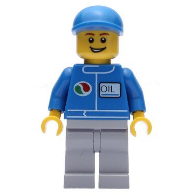 Minifigure Octan - Blue Torso, Light Bluish Grey Legs, Blue Cap del set 5489