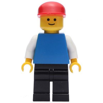 Minifigure Blue Torso, Black Legs, Red Cap del set 7335