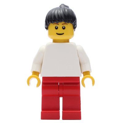 Figurine White Torso, Red Legs, Black Hair Ponytail du set 4999