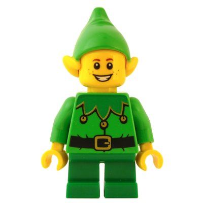 Figurine Elf - Bright Green Torso, Green legs, Bright Green Hat, Broad Smile du set 10275