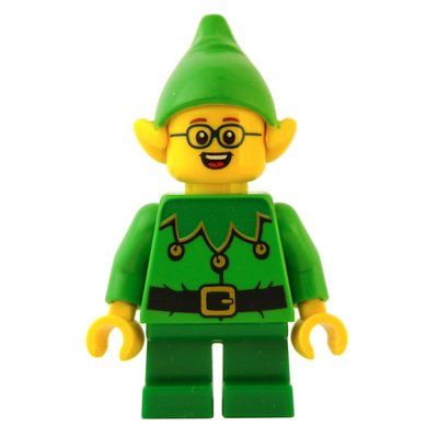 Figurine Elf - Bright Green Torso, Green legs, Bright Green Hat, Glasses du set 10275