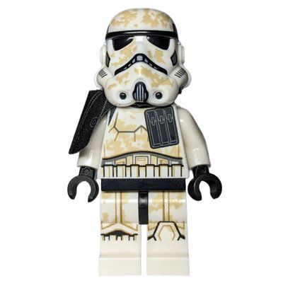Figurine Sandtrooper, Black Pauldron, Neck Bracket with Double Stud, Closed Mouth du set 75290