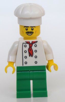 Figurine Chef, Green Legs, Chef Hat, Moustache du set 60292