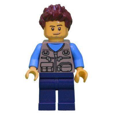 Figurine Dark Tan Torso, Dark Blue Legs, Reddish Brown Hair du set 60283