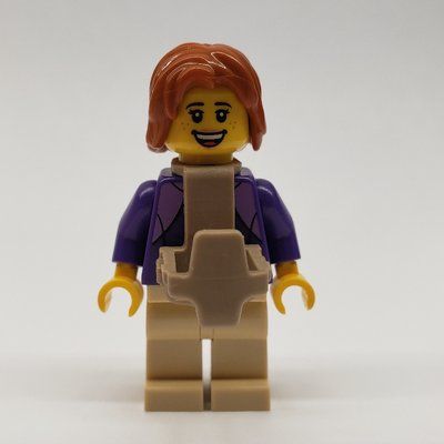 Figurine Dark Purple Torso, Tan Legs, Dark Orange Hair, Baby Carrier du set 60283