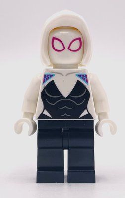 Minifigure Ghost-Spider / Spider-Gwen, Open Front Hood, White Hands del set 76324