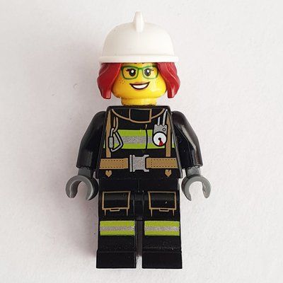 Minifigure Freya McCloud, Black Firesuit del set 60280