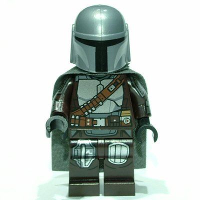Figurine The Mandalorian / Din Djarin, Dark Brown Outfit with Cape du set 75315