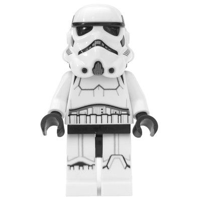 Figurine Stormtrooper, Black Squares on Back of Helmet, Closed Mouth du set 75300