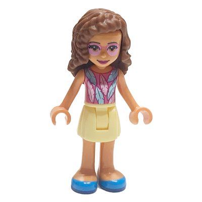 Minifigur Olivia - Dark Pink Top, Bright Light Yellow Skirt aus Set 41662