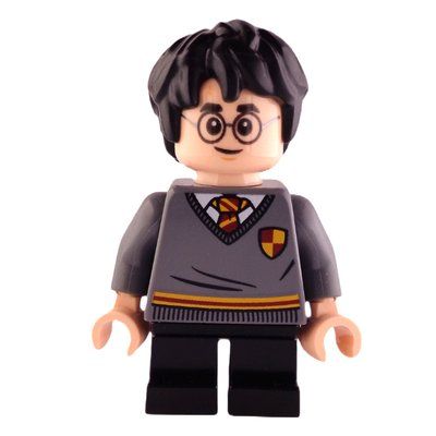 Minifigur Harry Potter, Gryffindor Sweater with Crest, Short Legs aus Set 76385