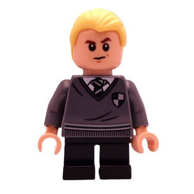Figurine Draco Malfoy, Slytherin Sweater with Crest, Short Black Legs du set 76383