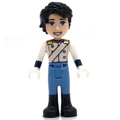 Minifigure Prince Eric - White Uniform, Medium Blue Pants del set 43191