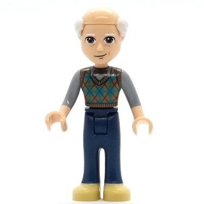 Minifigure Marcel - Dark Turquoise Top, Dark Blue Pants, Bald Head from set 41444