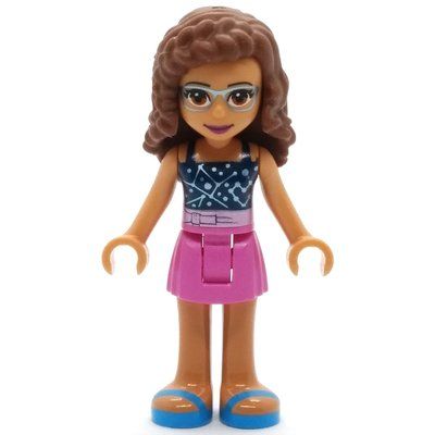 Minifigura Olivia - Dark Blue Top, Dark Pink Skirt del set 41443