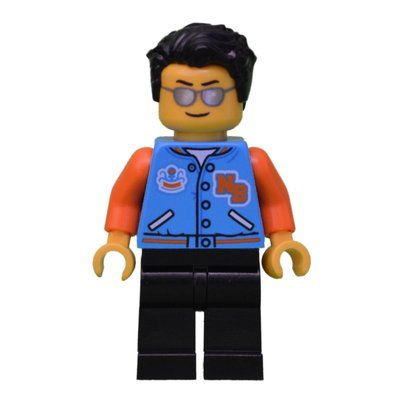 Figurine Dark Azure Torso, Black Legs, Black Hair, Sunglasses du set 40448