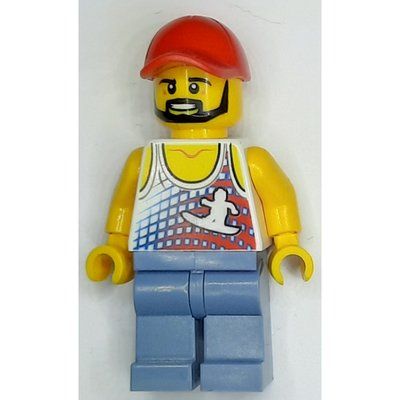 Figurine White Torso, Sand Blue Legs, Red Cap du set 30568