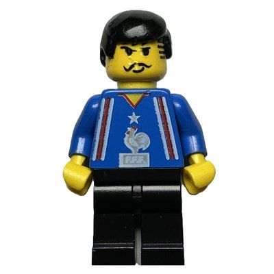 Figurine Soccer Player, French Team Jersey, Black Hair, Moustache du set 4193357