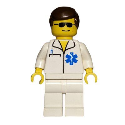 Minifigure Doctor - White Torso and Legs, Brown Hair from set 9293