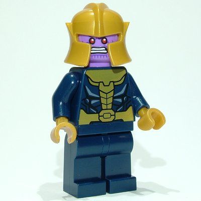 Minifigure Thanos in Dark Blue and Gold Outfit (Plain Legs) from set 76170