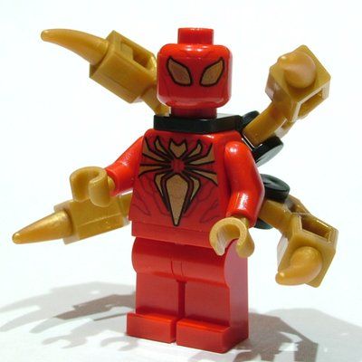 Figurine Iron Spider with Neck Bracket and Two-Piece Mechanical Arms du set 76175