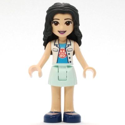 Minifigur Emma - White Veterinarian Jacket, Light Aqua Skirt aus Set 41445