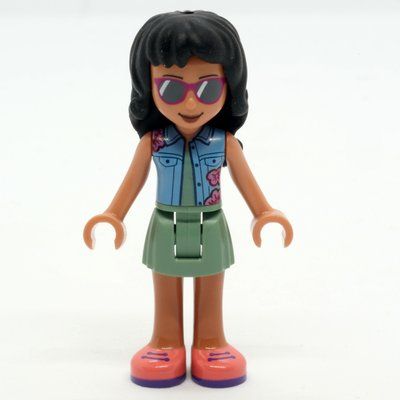 Minifigurka Savannah - Blue Top, Sand Green Skirt, Black Hair z zestawu 41446