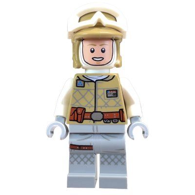 Figurine Luke Skywalker, Hoth Outfit, Tan Hat, Printed Light Bluish Gray Legs du set 75340