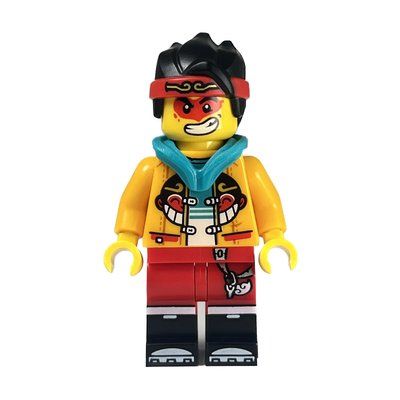 Figurine Monkie Kid, Dark Turquoise Hood, Red Eye Make-up du set 80021