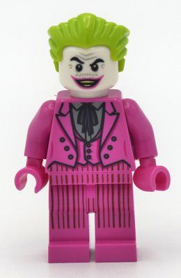 Minifigur The Joker in Dark Pink Suit, Dark Pink Hands (60's TV Series) aus Set 76188