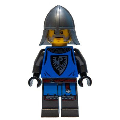 Figurine Black Falcon Castle Guard - Blue Torso, Pearl Dark Grey Legs, Light Bluish Grey Mustache du set 31120