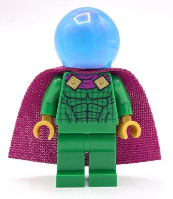 Figurine Mysterio, Green Outfit, Opal Trans-Light Blue Helmet du set 76178