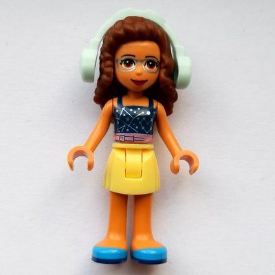 Figurine Olivia - Dark Blue Top, Bright Light Yellow Skirt, Light Aqua Headphones du set 41667