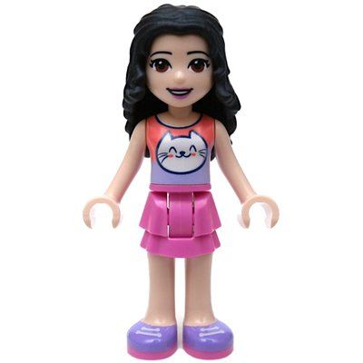 Minifigura Emma - Coral Top, Dark Pink Skirt del set 30414