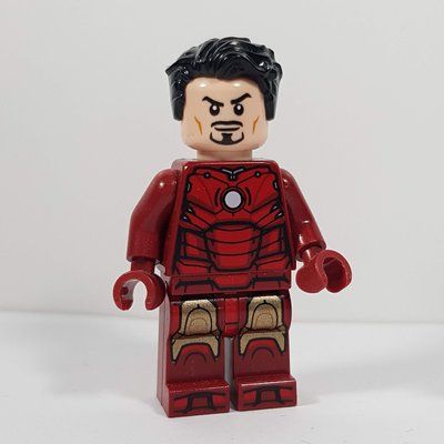 Minifigure Iron Man Mark 3 Armor, Black Hair from set 76190