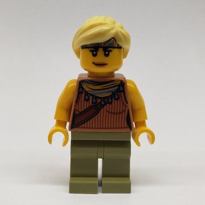 Figurine Jessica Sharpe, Vest Top with Necklace, Olive Green Legs, Bright Light Yellow Hair du set 60301