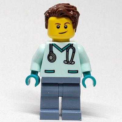 Figurine Vet, Man, Light Aqua Scrubs du set 60302