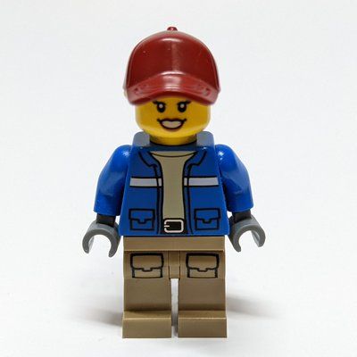 Figurine Woman, Blue Jacket, Dark Red Cap du set 60302